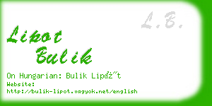 lipot bulik business card